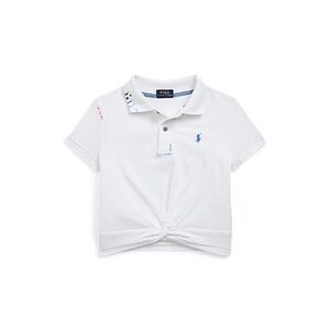 Twist-Front Stretch Mesh Polo Shirt
Girls 7-16